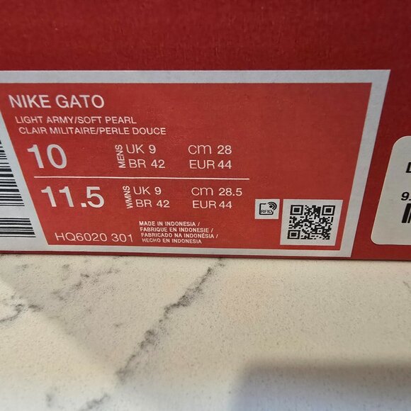 Nike Gato Light Army Gum Light Brown Soft Pearl HQ6020-301 Men's Size 10 NEW - Picture 8 of 11